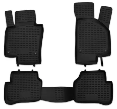 Gummi Fußmatten Set für VW Passat 3C, Bj. 9/2005-2011, 4-teilig, schwarz