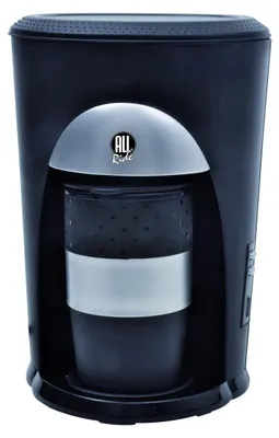 Produktbild von All Ride Kaffeemaschine Auto und LKW 12Volt Kaffeepadmaschine für Kaffeepads - Inklusive Kaffeebecher - Autozubehör für Unterwegs - Schwarz