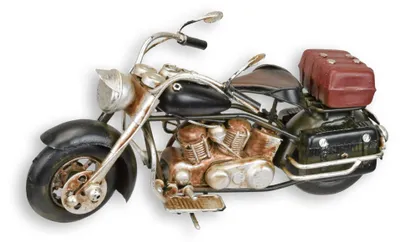 Produktbild von Blechmodell eines Motorrads Replikat Retro Design Dekoration