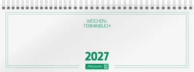 Produktbild von 2027 BRUNNEN Querterminbuch 29,7x10,5cm 2S/1W ws