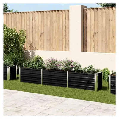 Produktbild von Hochbeet aus verzinktem Stahl 240×40×45 cm Anthrazit