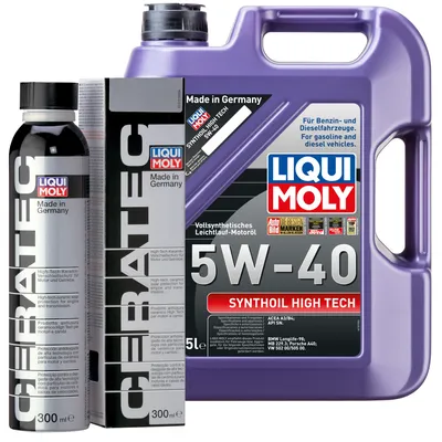Produktbild von LIQUI MOLY Synthoil High Tech 5W-40 5L & Cera Tec Keramik Verschleißschutz 300ml