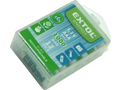 Obrázek produktu pro Baterie nabíjecí, AAA (HR03), 1,2V, 1000mAh