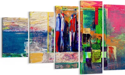 Produktbild von Bild auf Leinwand - Leinwandbild - Abstraktion modern - 100x60cm - Wand Bild - Wanddeko - Leinwanddruck - Bilder - Kunstdruck - Wanddekoration - Leinwand bilder - Wandkunst - EG100x60-3670