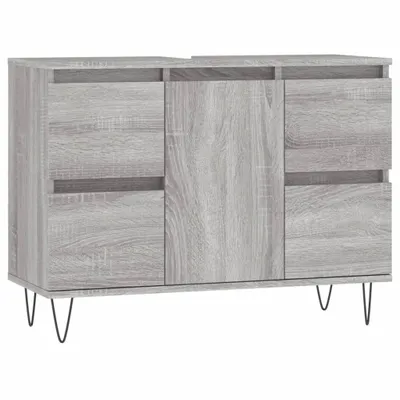 Produktbild von VidaXL 831658, Grau, Eiche, Holz, 800 mm, 330 mm, 600 mm, 10 cm