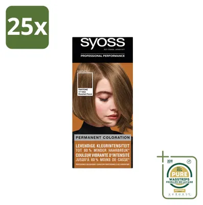 Productafbeelding van 25 x Syoss Pantone Haarverf 6-66 Roasted Pecan - Voorraadpakket - 25 stuks