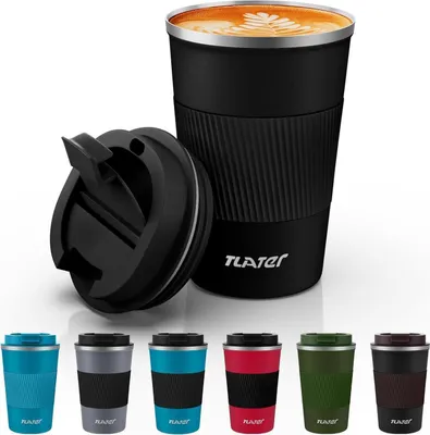 Image de Tlater Tasse à café to go 380ml Double paroi Noir