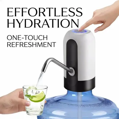 Produktbild von 5-Gallonen-Wasserspender (Weiß): USB-aufladbare elektrische automatische Pumpe, geeignet für Zuhause, Büro, Innen- und Außenbereich