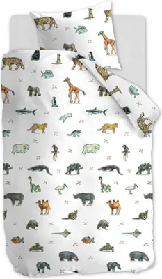 Produktbild von Hannekejag Renforcé-Bettwäsche-Garnitur Zoo Farbe Multi Größe 135x200+80x80