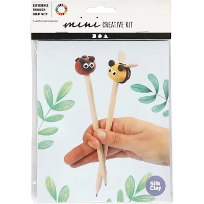 Produktbild von Mini-Kreativset aus Seidenton, Bleistiftaufsätze, 1 Box