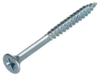 Produktbild von Spanplattenschrauben Senkkopfschraube Pozi N°2 4X70 Teilgewinde Verzinkt