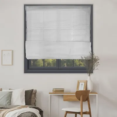 Produktbild von Faltvorhang mit Selbstverriegelungssystem - 60 x 180 cm - Weiß
