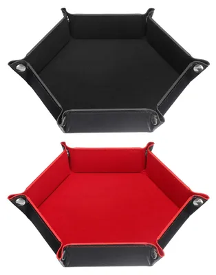 Productafbeelding van Solidchoice - Set van 2 Kunstlederen Opbergtrays voor Sleutels en Sieraden
