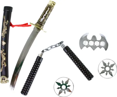 Image de Ensemble d'épées Katana japonaises, 5 pièces