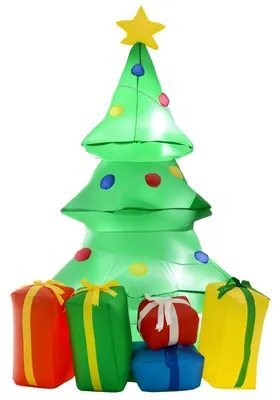 Immagine prodotto di Decorazione natalizia gonfiabile con luci LED, decorazioni a tema natalizio, altezza 150 cm, impermeabile, ideale per feste natalizie