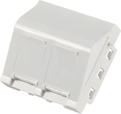 Immagine prodotto di EFB ET-25028 EFB Zentralplatte 45x45mm für 2 Keystones, Auslass gewinkelt
