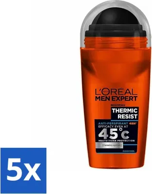 Productafbeelding van L'Oréal Men Expert Deodorant Roller Thermic Resist 50 ml - Voordeelverpakking - 5 stuks