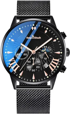 Produktbild von MICGIGI Mode Herren Uhr, Wasserdichte Analog Quarz Uhr mit Edelstahl Mesh-Gürtel, Stilvolle Armbanduhr für Geschäft und Alltag, Robuste, elegante Uhr
