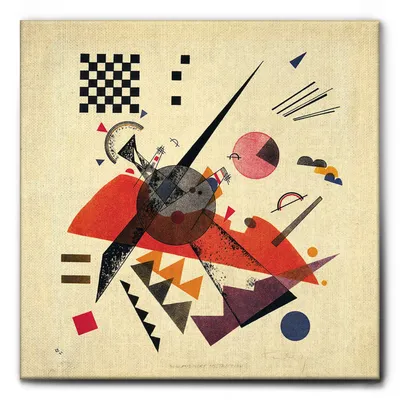 Immagine prodotto di Giallobus - Arancio - Vassily Kandinsky - 100L x 100l cm - Quadro - Tela Canvas Telaio Standard