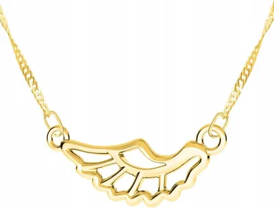 Image de Collier pendentif aile d'or en argent 925