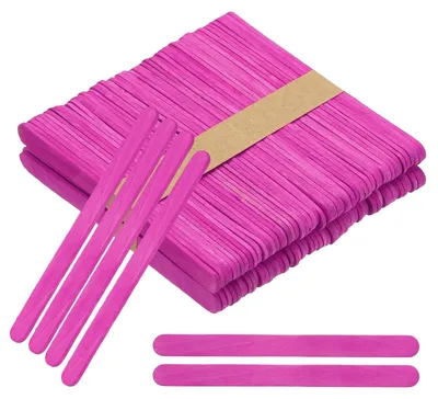 Produktbild von Bastelstäbchen - 100 Stück - Zum Basteln und Dekorieren - Rosa - 4,5 Zoll
