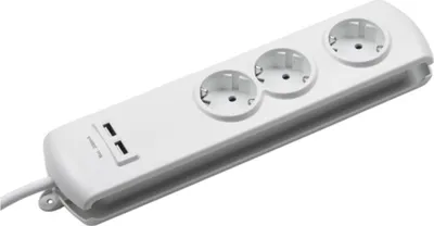Produktbild von Meister, Steckdosenleiste 3-fach, 1,4 m, mit 2 USB-Ports, 7430060