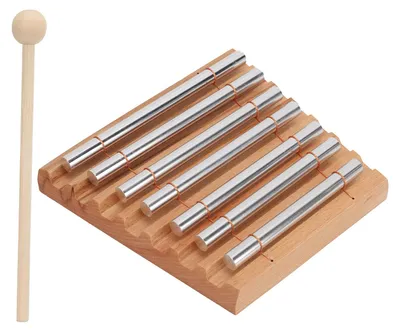 Produktbild von Handglockenset, 7-tönig mit Schlägel für klare Töne, Perkussionsglocke für Unterricht, Meditation und Energiearbeit.