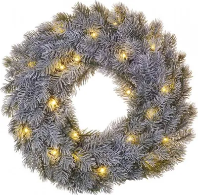 Obrázok produktu pre EMOS LED adventný zasnežený veniec 40cm DCTW15