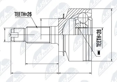 Produktbild von NTY Gelenksatz Antriebswelle Vorne Links Vorne Rechts für HONDA Jazz II Schrägheck (GD, GE3, GE2) NPZ-HD-039