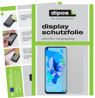 Obrázek produktu pro 6 ochranných fólií pro Huawei nova 5i, matná povrchová úprava, určené pro ochranu displeje (3x přední strana + 3x zadní strana), značka dipos