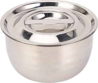 Produktbild von Rührschüssel aus Edelstahl 304 mit Deckel, vielseitig einsetzbar, leicht zu reinigender Gewürzbehälter für Schmalzöl, für die Küche