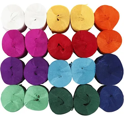 Produktbild von Creativ Company Krepppapier Set - 20 Rollen buntes Bastelpapier