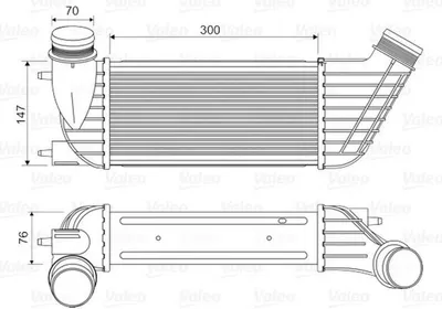 Produktbild von VALEO 818651 Ladeluftkühler LLK passend für PEUGEOT 807 MPV Turbo Intercooler