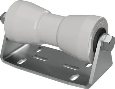 Obrázok produktu pre Polyuretánový kýlový valec s držiakom B roll pomoc pri spúšťaní prívesu na čln pozinkované SUPROD, 180 mm, šedá
