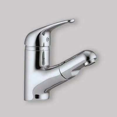 Imagen del producto de Mezclador De Lavabo Con Ducha Extractable, Cromado + Desagüe De 1"1/4