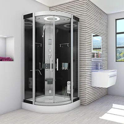 Produktbild von Duschkabine Dusche D58-03T0 Komplettdusche Fertigdusche 80x80 cm