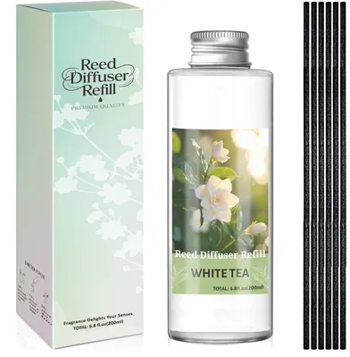 Productafbeelding van Geurverfrisser voor kamerparfum - Geur: Witte thee - Geschikt voor kamerparfums - 200 ml