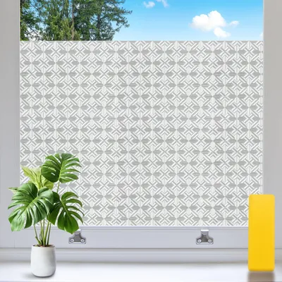Fensterfolie 90x120 cm, geometrisch, blickdicht, statisch