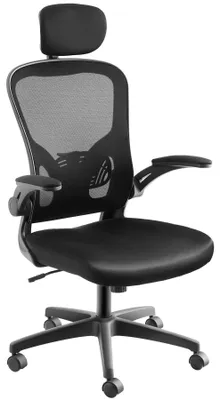 Produktbild von tectake® Bürostuhl Arges ergonomische Form mit verstellbarer Lordosenstütze und verstellbarer Kopfstütze 360° drehbar