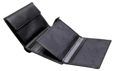 Produktbild von Geldbörse New Silk Wallet High with Flap Black schwarz