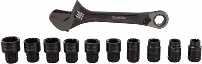 Image de Clé à molette multifonction + 10 douilles - MAKITA - B-65458