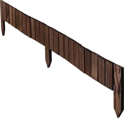 Obrázok produktu pre Plotový panel, drevený materiál, rozmery 10 x 114 palcov, vhodný pre kvetinové záhony, montáž bez použitia náradia, odolná konštrukcia