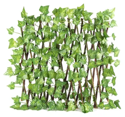 Productafbeelding van Telescopische omheining met nepbloemen en groene bladeren voor tuin en muur