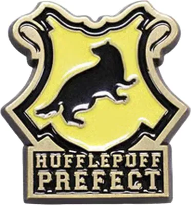 Image de Harry Potter - Insigne « Hufflepuff Prefect », émail CD932 (taille unique) (noir/jaune)