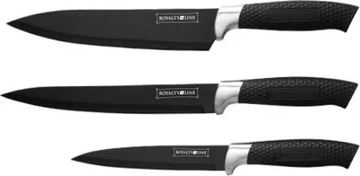 Image de Ensemble de couteaux 3 pièces Noir Royalty Line RLBW3B