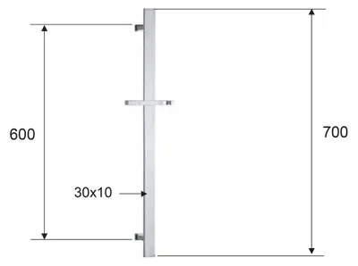 Zdjęcie produktu dla Zjeżdżalnia prysznicowa, kątowa, 700 mm, złota