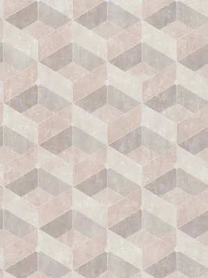 Produktbild von Mustertapete Rauten im Retro Design – Beige, Braun, Creme