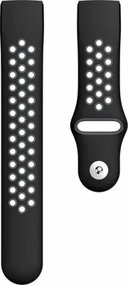 Produktbild von Jumadas Silikonarmband mit Löchern – geeignet für Fitbit Charge 3 / Fitbit Charge 4 / S /SE – Schwarz – Größe: Größe S