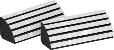Produktbild von 2er-Pack – Akustik-Eck-Bassfalle für die Montage an der Decken-Wand-Kreuzung | 23x50x14cm | Diffusion | [POLETRAP-H |Weiß glänzender Kunststoff]