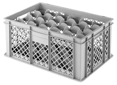 Produktbild von Gläserkiste 600x400x260mm mit Einsatz für verschiedene Einsatzzwecke, Gläserkasten, Gläserkorb (24 Gläser 6x4)